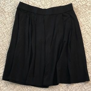 Eileen Fisher Black Pleated Swing Skirt